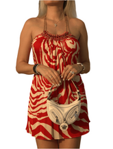 Sky red and white dress